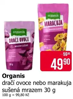 Teta Organis dračí ovoce nebo marakuja nabídka