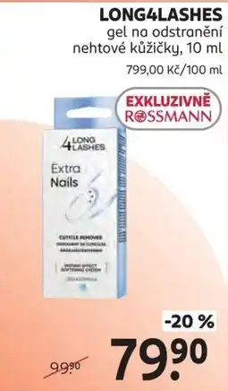 Rossmann Long4Lashes gel na odstranění nehtové kůžičky nabídka