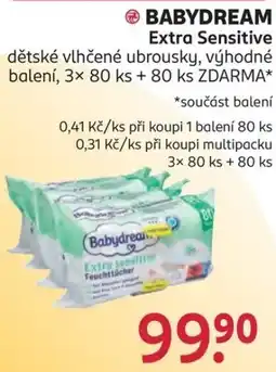 Rossmann Babydream dětské vlhčené ubrousky nabídka