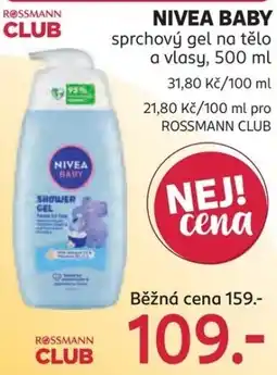 Rossmann Nivea baby sprchový gel na tělo a vlasy nabídka