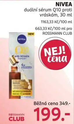 Rossmann Nivea duální sérum Q10 proti vráskám nabídka