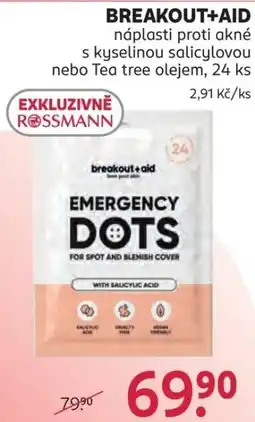 Rossmann breakout+aid emergency dots for spot and blemish cover nabídka