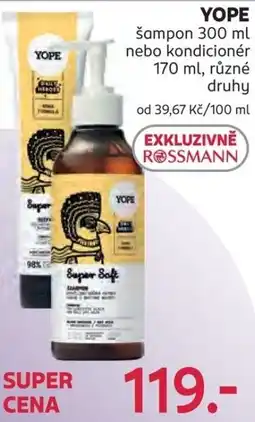 Rossmann Yope šampon nebo kondicionér nabídka