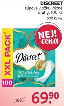 Rossmann Discreet slipové vložky nabídka