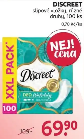 Rossmann Discreet slipové vložky nabídka