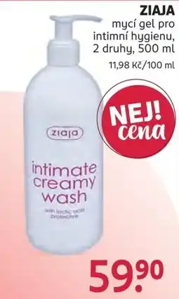 Rossmann Ziaja intimate creamy wash nabídka