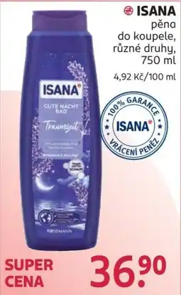 Rossmann Isana pěna do koupele nabídka