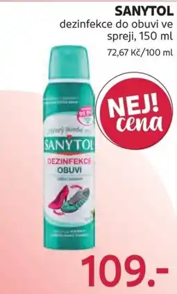 Rossmann Sanytol dezinfekce do obuvi nabídka
