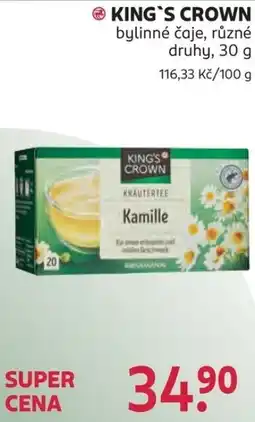 Rossmann King's Crown bylinné čaje nabídka