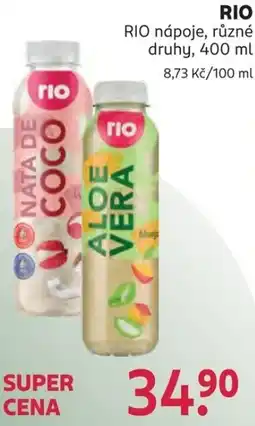 Rossmann Rio nápoje, různé druhy nabídka