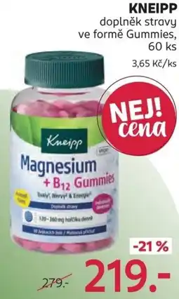 Rossmann Kneipp magnesium + b12 gummies nabídka