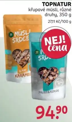 Rossmann Topnatur křupavé müsli nabídka