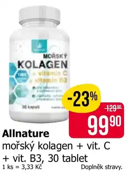 Teta Allnature mořský kolagen + vit. C + vit. B3 nabídka