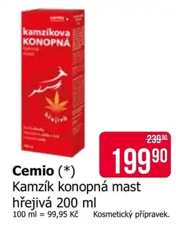 Teta Cemio kamzík konopná mast hřejivá nabídka