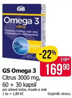 Teta Gs omega 3 citrus nabídka
