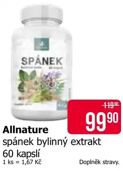 Teta Allnature spánek bylinný extrakt nabídka