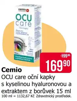 Teta Cemio OCU care oční kapky nabídka