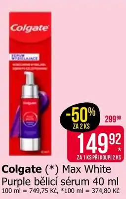 Teta Colgate Max White Purple bělicí sérum nabídka