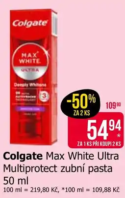 Teta Colgate Max White Ultra Multiprotect zubní pasta nabídka
