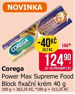 Teta Corega Power Max Supreme Food nabídka