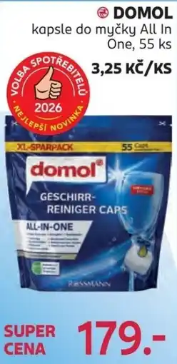 Rossmann Domol kapsle do myčky All In One nabídka