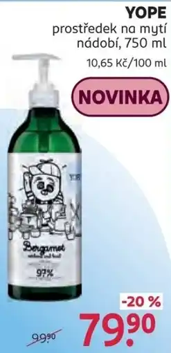 Rossmann Yope prostředek na mytí nádobí nabídka