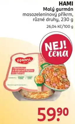 Rossmann Hami malý gurman masozeleninový příkrm nabídka