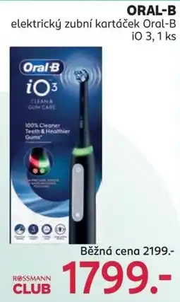 Rossmann Oral-B elektrický zubní kartáček iO 3 nabídka