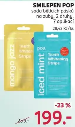 Rossmann Smilepen pop sada bělicích pásů na zuby nabídka