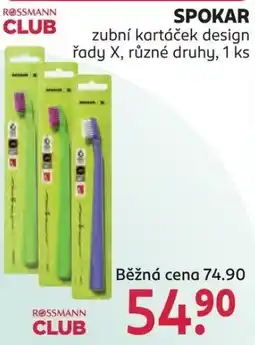 Rossmann Spokar zubní kartáček design řady X nabídka