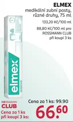 Rossmann elmex medikální zubní pasta nabídka