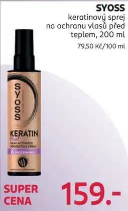 Rossmann Syoss keratinový sprej na ochranu vlasů před teplem nabídka