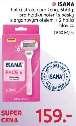 Rossmann Isana holící strojek pro ženy 6břitý nabídka