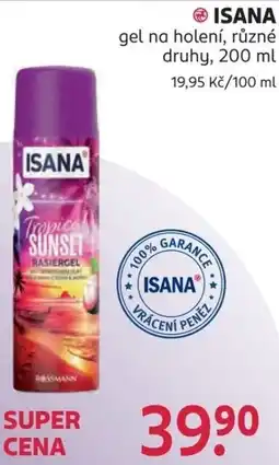Rossmann Isana gel na holení různé druhy nabídka