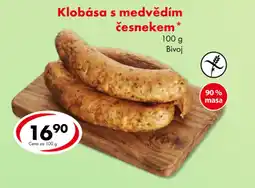 CBA Bivoj klobása s medvědím česnekem nabídka