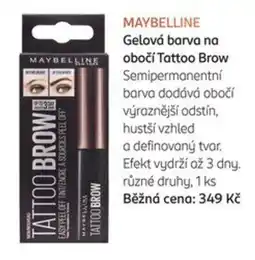 Rossmann Maybelline Gelová barva na obočí Tattoo Brow nabídka