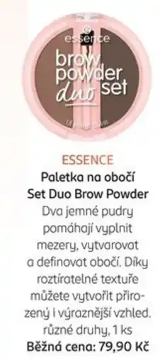 Rossmann Essence Paletka na obočí Set Duo Brow Powder nabídka