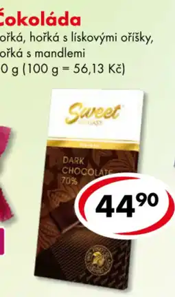 CBA Sweet čokoláda nabídka