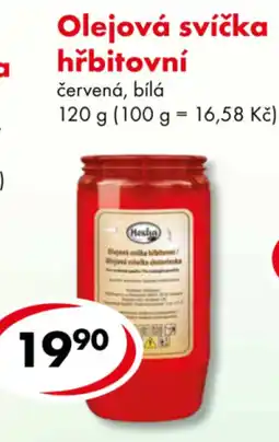 CBA Hesba olejová svíčka hřbitovní nabídka
