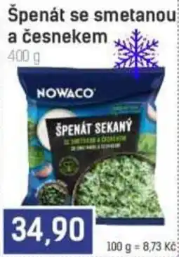 Konzum Nowaco špenát sekaný se smetanou a česnekem nabídka