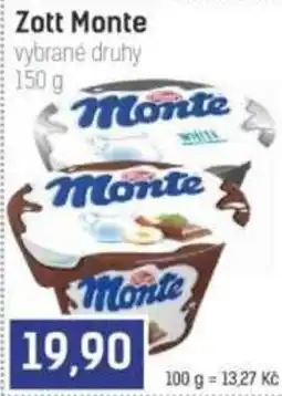 Konzum Zott Monte vybrané druhy nabídka