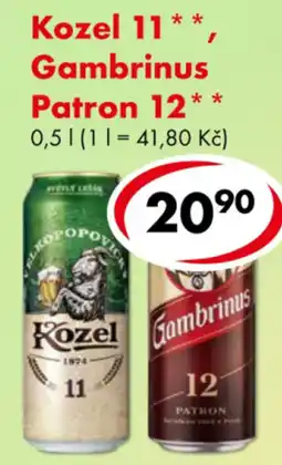 CBA Kozel 11, Gambrinus 12 nabídka