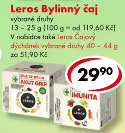 CBA Leros Bylinný čaj nabídka