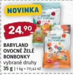 Konzum Babyland ovocné želé bonbonky nabídka