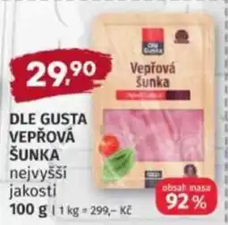 Konzum Dle gusta vepřová šunka nabídka