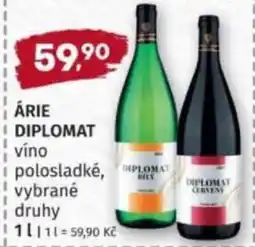Konzum Árie diplomát víno nabídka