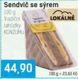 Konzum Sendvič se sýrem nabídka