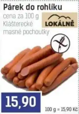 Konzum Párek do rohlíku nabídka