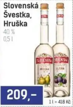 Konzum Slovenská Švestka, Hruška nabídka