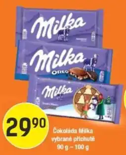 Konzum Milka vybrané příchutě nabídka